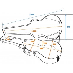 DIMAVERY ABS Case for jumbo acoustic